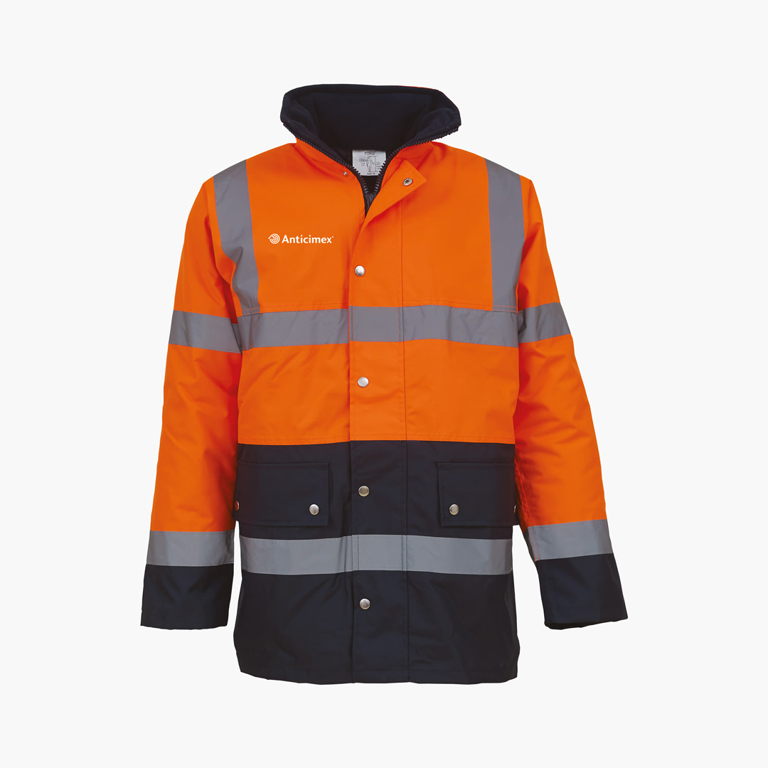 Veste imperméable HV - Orange / Navy