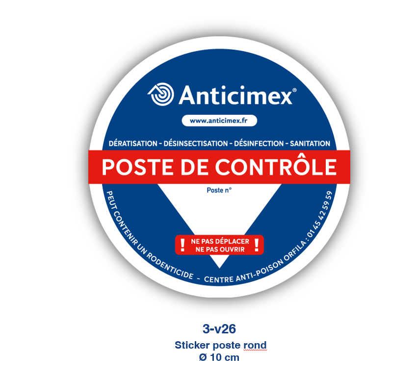 Sticker 3 - Poste rond